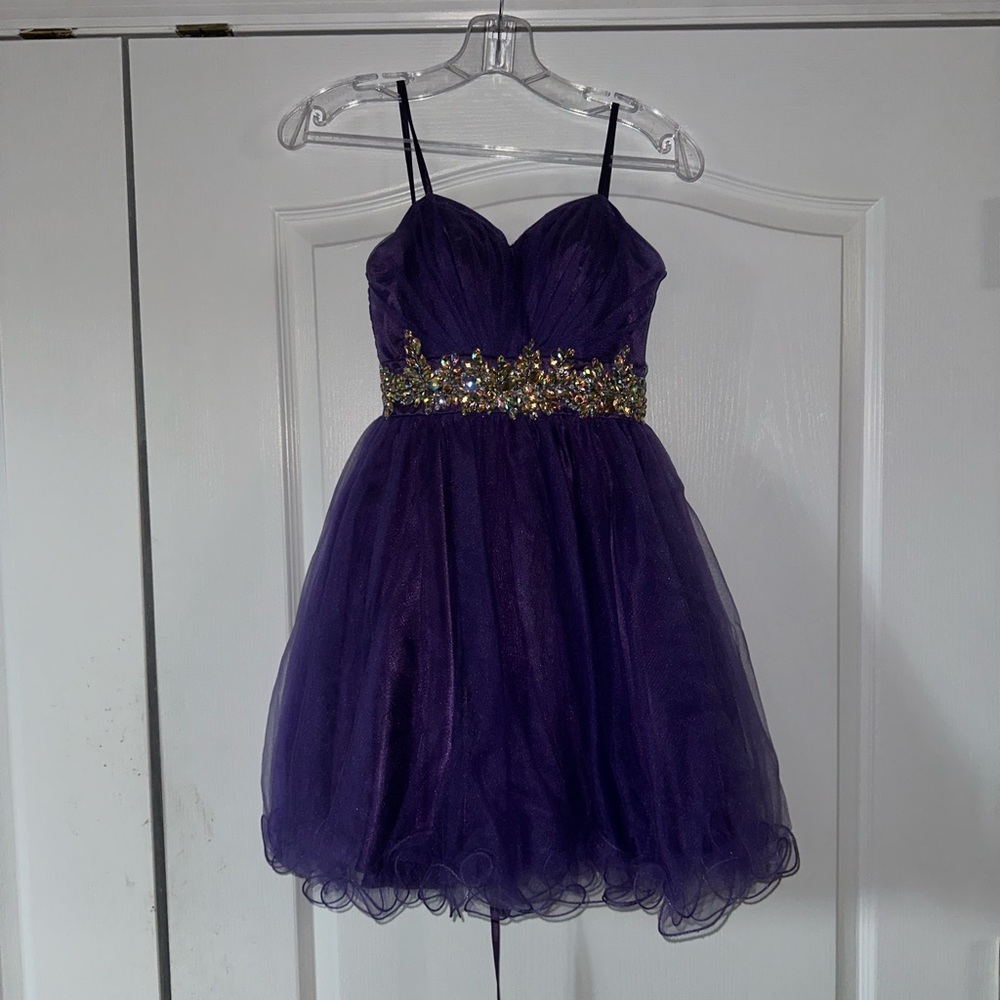 Star Box Women’s Elegant Purple Mini Dress Size XS